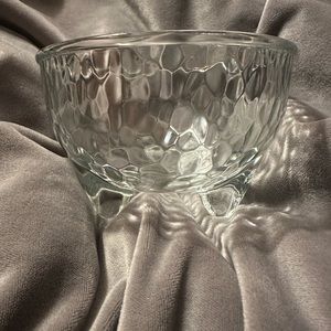 Crisa Pebble Textured Glass Small Footed Bowl